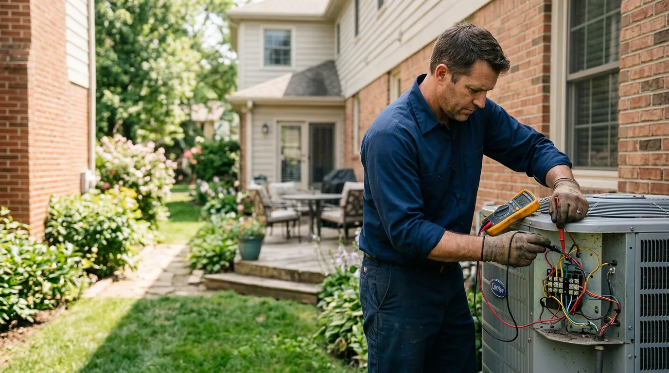HVAC technician working near Ririe, ID